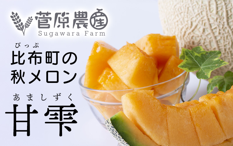 比布町産赤肉メロン甘雫販売開始